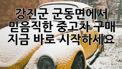 강진군 군동면에서 믿음직한 중고차 구매, 지금 바로 시작하세요! 🚗💨