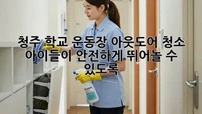 청주 학교 운동장 아웃도어 청소: 아이들이 안전하게 뛰어놀 수 있도록!